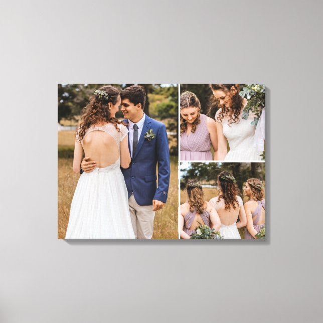 Impressão Em Tela Layout simples de Fotografias de Casamento Persona (Frente)
