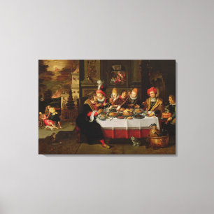 Impressão Em Tela Lazarus e a mesa de homem rico