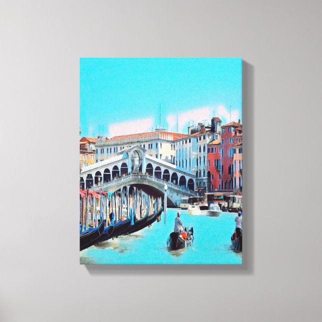 Impressão Em Tela ldp VENICE - gondolas - rialto - (Frente)