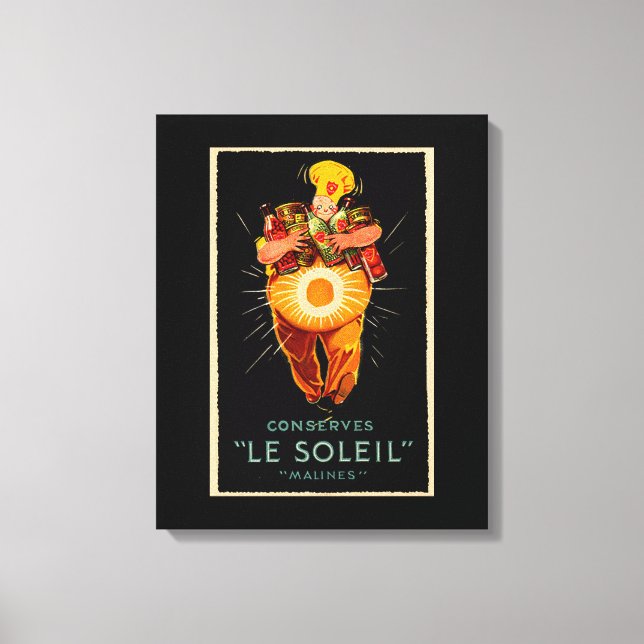 Impressão Em Tela Le Soleil conserva Vintage Ad (Frente)