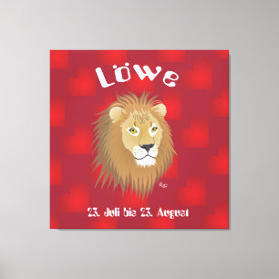Impressão Em Tela Leão 23. julho até 22. agosto linho