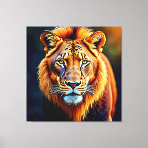 Impressão Em Tela Leão Majestoso: Alma do Rei Selvagem Arte