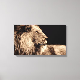 Impressão Em Tela Leão majestoso em perfil