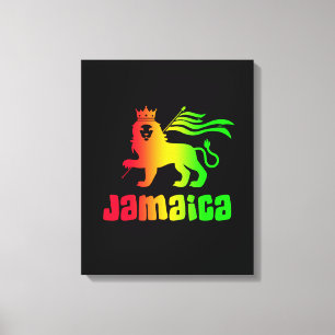 Impressão Em Tela Leão Rasta Jamaica