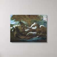 Leda e Swan (giz preto e w/c)