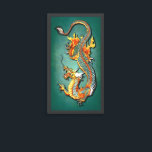 Impressão Em Tela Legal Colorida Fantasia Fantasia Dragão de Fogo Ta<br><div class="desc">Linda, colorida e contemporânea, cor de laranja e coloração amarela e design de tatuagem do dragão de fogo chinês em fundo verde. Feito para tatuagem, arte oriental, chinesa ou japonesa, dragão, criatura de fantasia, ou amante da ficção científica. Sotaque de decoração original, elegante e caprichosa para decorar o seu quarto...</div>