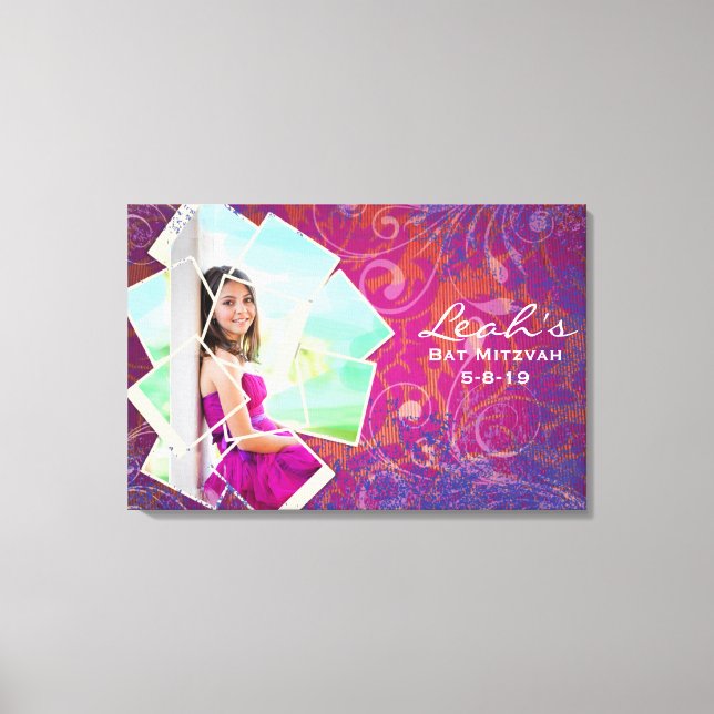 Impressão Em Tela LEGAL FOTO COLAGE Bat Mitzvah - Sinal de Conselho (Frente)