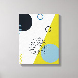 Impressão Em Tela Legal, na moda, moderno, geométrico azul verde de