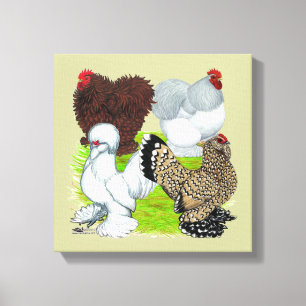 Impressão Em Tela Legenda de Bantams Feather