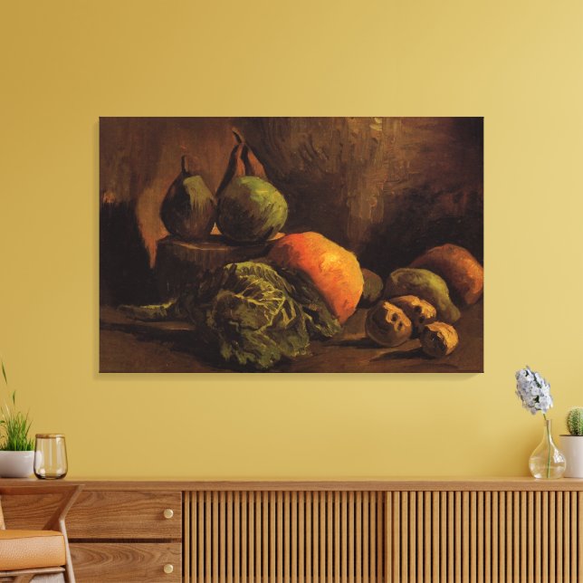 Impressão Em Tela Legumes e Frutas de Vincent van Gogh (Insitu(Sala de estar))