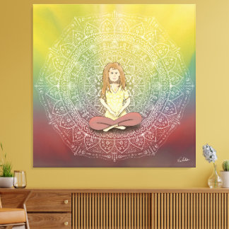 Impressão Em Tela Leinwandruck Mandala Art