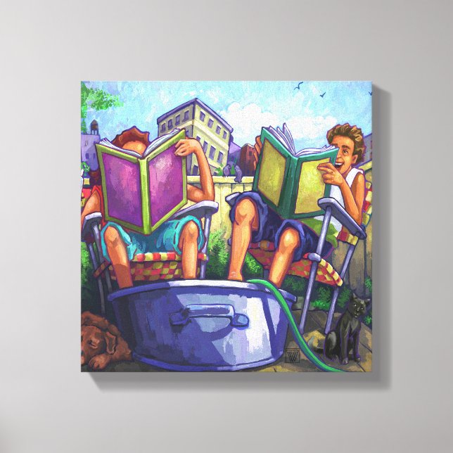 Impressão Em Tela Leitura de Verão (Frente)