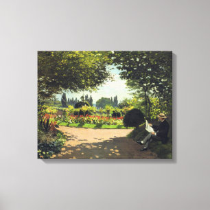 Impressão Em Tela Leitura no jardim - Claude Monet de Adolfo Monet
