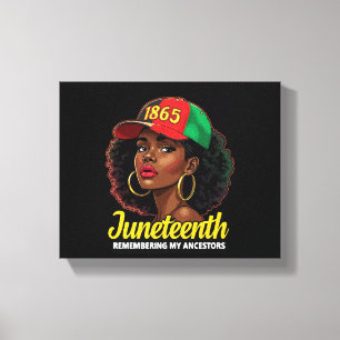 Impressão Em Tela Lembrando Meus Ancestrais Juntetizando Mês Negro