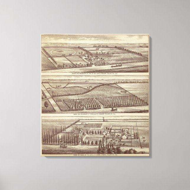 Impressão Em Tela Lemoore, fazendas de Armona (Frente)