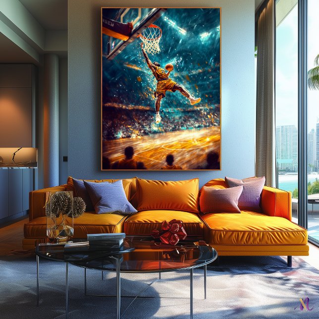 Impressão Em Tela Lenda de Slam Dunk - Arte Esportiva Dinâmica - Bas (Criador carregado)