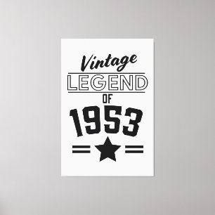 Impressão Em Tela Lenda Vintage de 1953