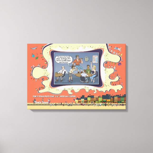 Impressão Em Tela Lenhador Canadense | Humor de Bar 24x16 (Frente)