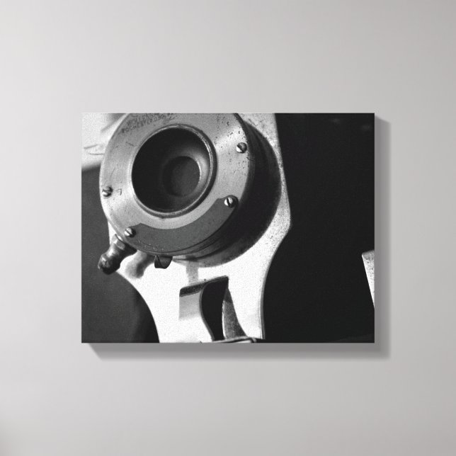 Impressão Em Tela Lente de câmara de filme de imagem branca e preta  (Frente)