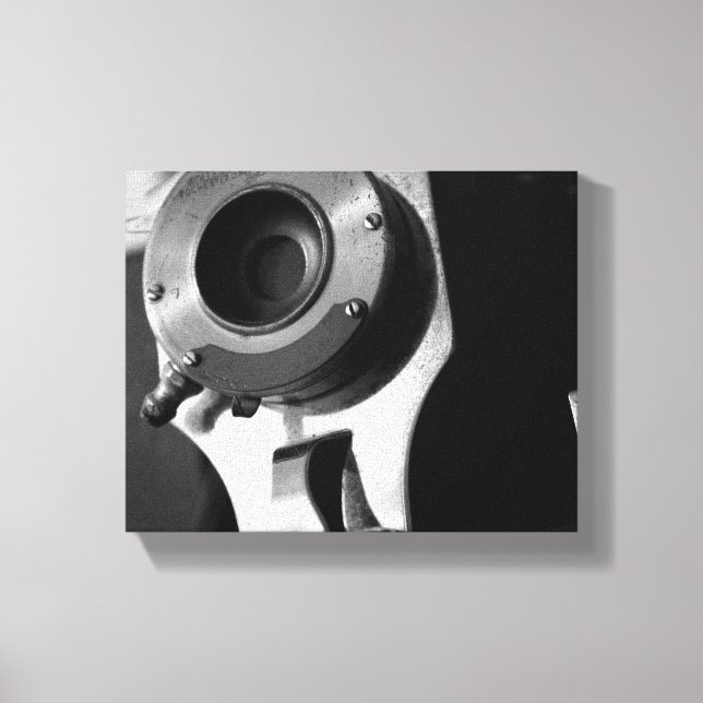 Impressão Em Tela Lente de câmara de filme de imagem branca e preta  (Frente)