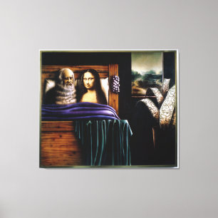 Impressão Em Tela Leo e Mona