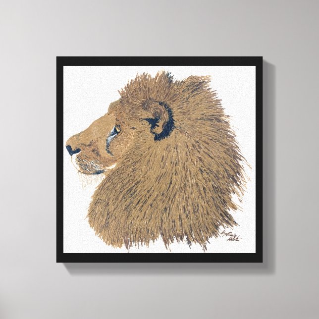 Impressão Em Tela leo, rei da selva (Frente)