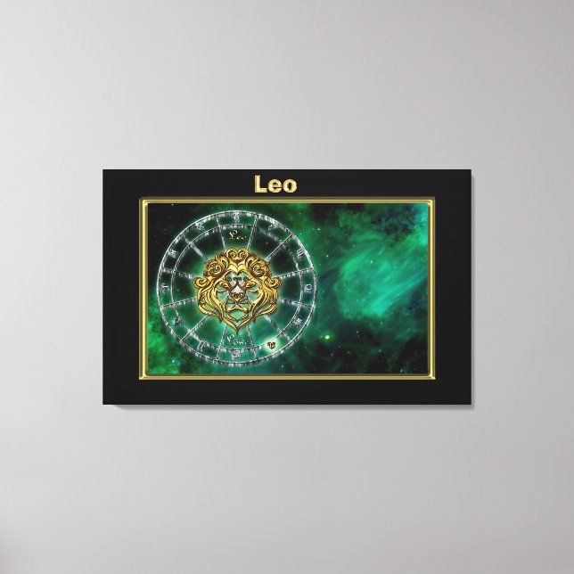 Impressão Em Tela Leo Zodiac Astrology design (Frente)