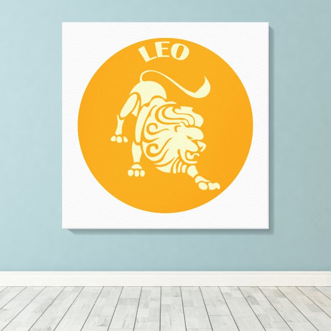 Impressão Em Tela Leo, Zodiac Sign, Horoscope, Astrology (Insitu(piso de madeira))