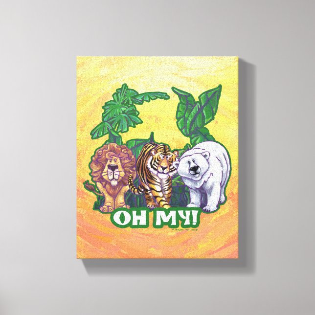 Impressão Em Tela Leões Tigre Ursos Oh Meu (Frente)