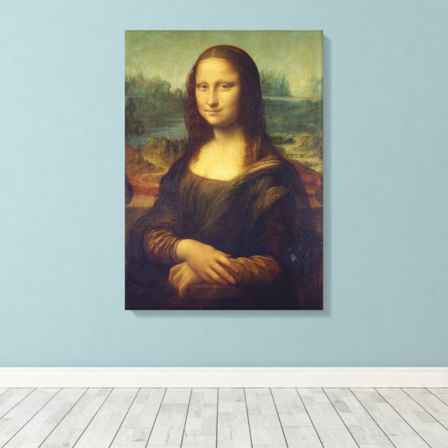 Impressão Em Tela Leonardo Da Vinci, Mona Lisa, La Gioconda (Insitu(piso de madeira))