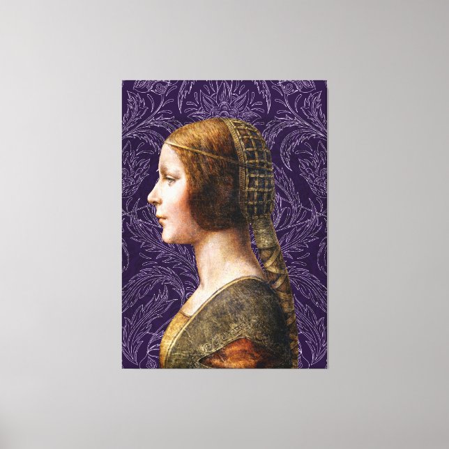 Impressão Em Tela Leonardo da Vinci Retrato La Bella Principessa (Frente)