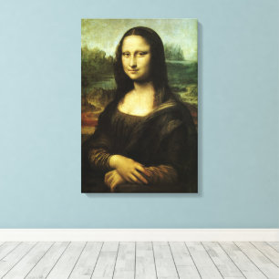 Impressão Em Tela Leonardo da Vinci's Mona Lisa, Arte Renascentista