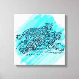 Impressão Em Tela Leopardo