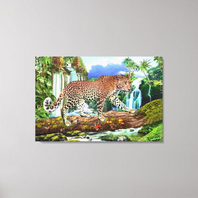 IMPRESSÃO EM TELA LEOPARDO DO CONGO (Frente)