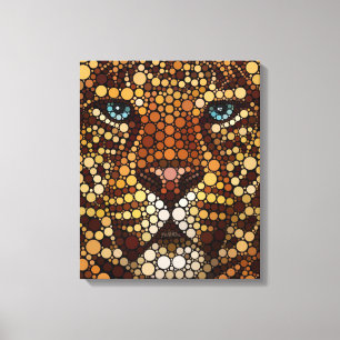 Impressão Em Tela Leopardo feito dos círculos