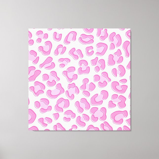 Impressão Em Tela Leopardo, Pink Line (Frente)