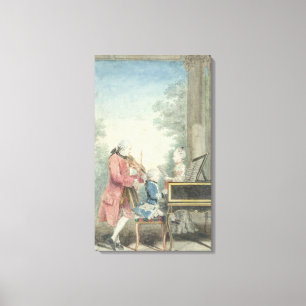 Impressão Em Tela Leopold Mozart e suas crianças Wolfgang