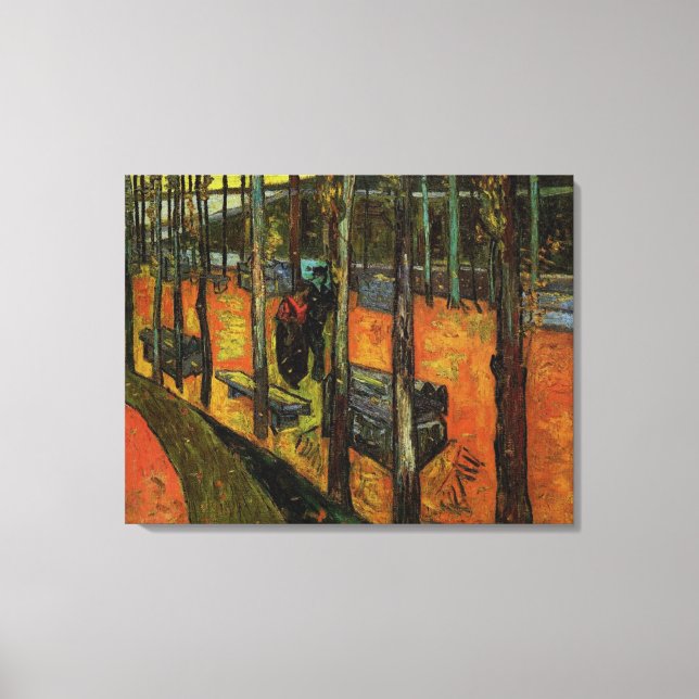 Impressão Em Tela Les Alyscamps,Vincent van Gogh (Frente)