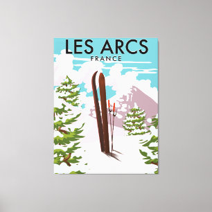 Impressão Em Tela Les Arcs França viagem esqui