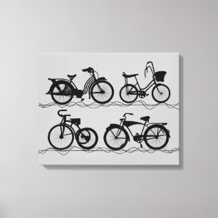 Impressão Em Tela Les Bicyclettes