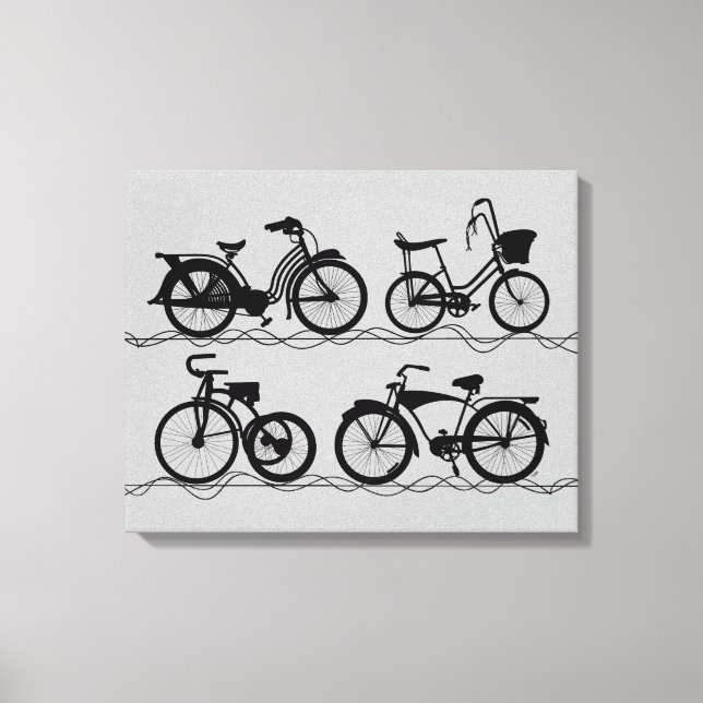 Impressão Em Tela Les Bicyclettes (Frente)