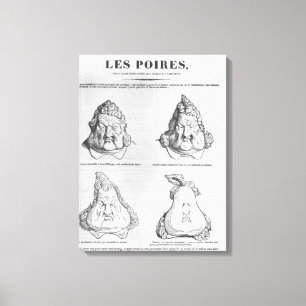 Impressão Em Tela Les Poires, caricatura do rei Louis-Philippe