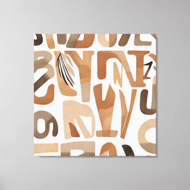 Impressão Em Tela Letra Boho Rock Estilo de arte Botânica Moderno (Frente)