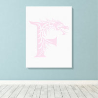 Letra F Estilizada com Dragão, Alfabeto de Dragão,