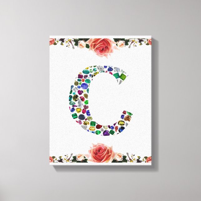 Impressão Em Tela Letra inicial C (Frente)