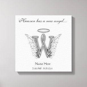 Impressão Em Tela Letra memorável W do tributo do monograma