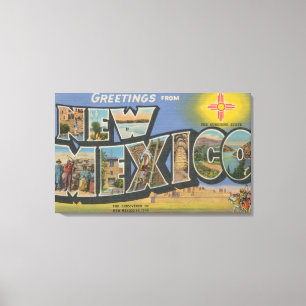 Impressão Em Tela Letra nova ScenesNew México de MexicoLarge