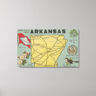 Impressão Em Tela Letra ScenesArkansas de ArkansasLarge