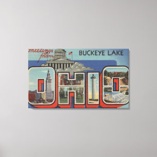 Impressão Em Tela Letra ScenesOhio de OhioBuckeye LakeLarge