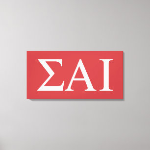 Impressão Em Tela Letras Gregas Sigma Alpha Iota